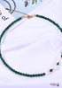 Boho Necklace, Seed Bead Choker, Crystal Pearl
